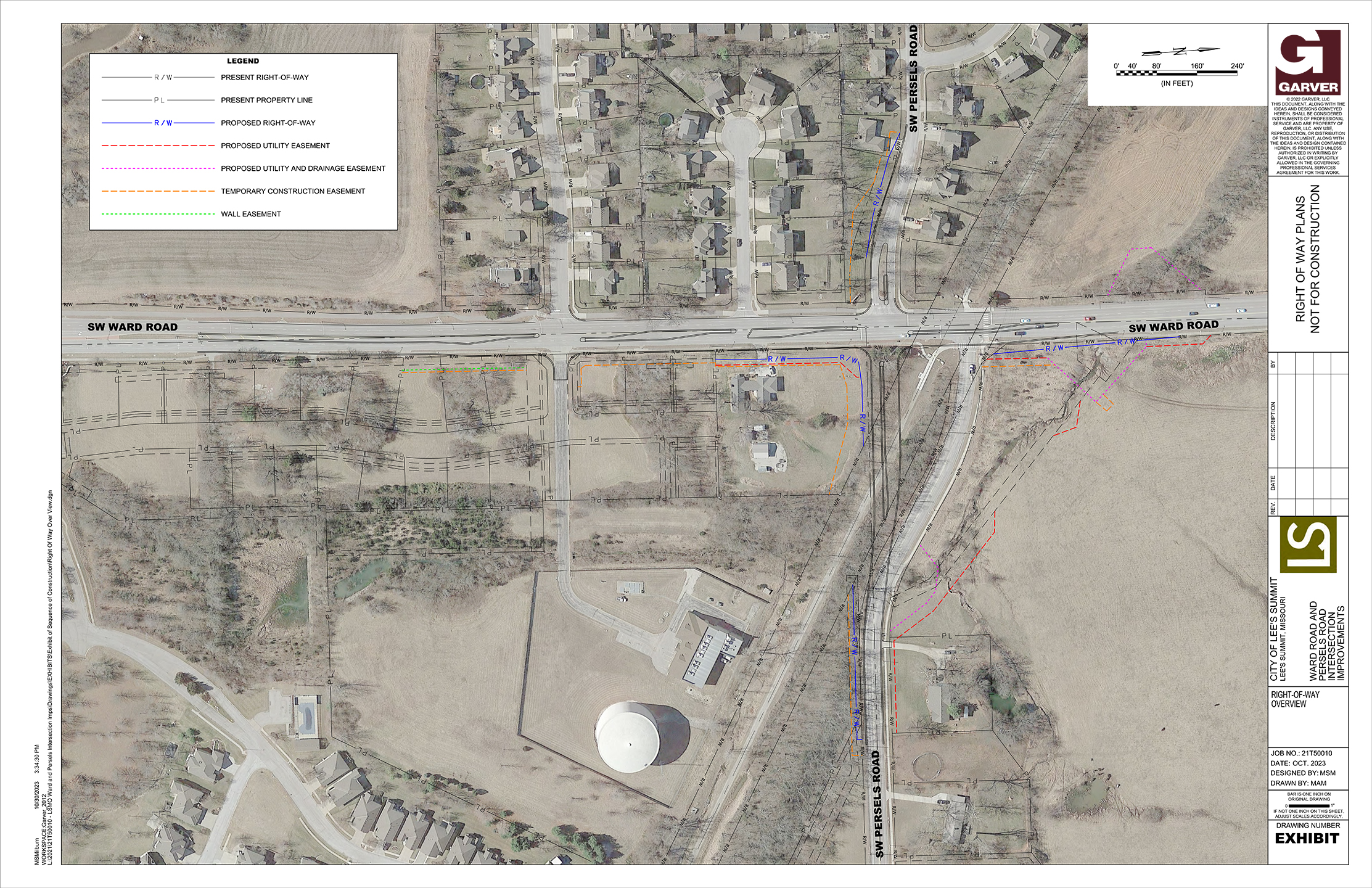 Right-of-Way for Ward and Persels Roads Intersection